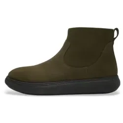 Fitflop für Damen. E35-B77 Iq-Comff Lederstiefeletten mit Reißverschluss in Olivgrün (37), Wohnung, Lässig
