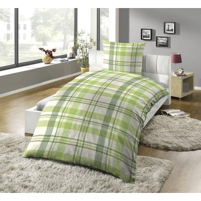 Bettwäsche KINZLER "Poly-Cotton "Emil", bunt, B/L: 155cm x 220cm, 1 Stk., 1 Stk., Polycotton, B/L: 80cm x 80cm, 2 Stk., Polycotton, Obermaterial: 50% Baumwolle, 50% Polyester, Bettwäsche, Bettwäsche, kariert, bedruckt, pflegeleicht