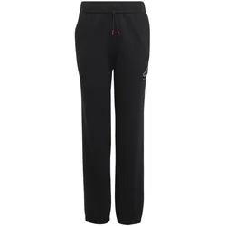 adidas Slogan Fleece Jogginghose Jungen KW9983 - black/pure ruby 140