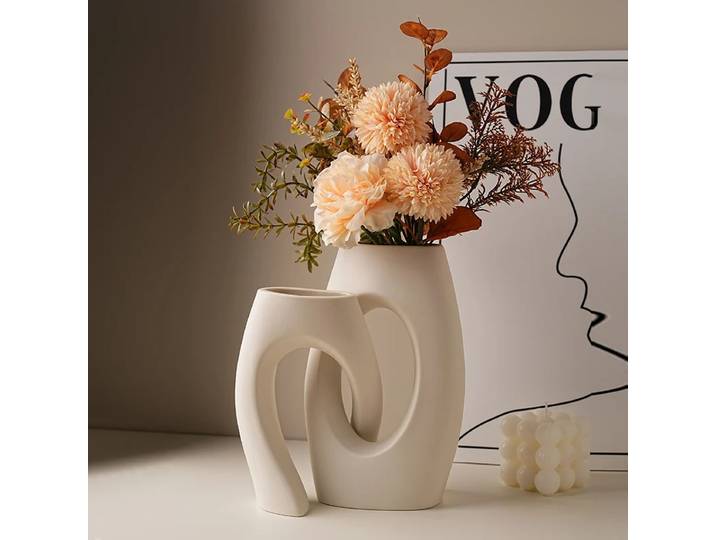 Vases en céramique créatifs, luxueux, pour salon, tables à manger, décorations d'intérieur, ornements design, vases décoratifs élégants, mariage