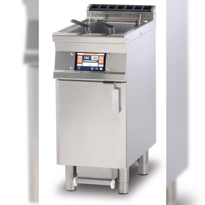 Digitale elektrische Friteuse 25 LT. Struktur aus rostfreiem Stahl. Abmessungen 40x90 h90 cm. Modell F25-94ETD
