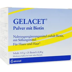 Gelacet Nahrungsergänzungsmittel mit Biotin 21 St Pulver