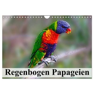 Regenbogen Papageien (Wandkalender 2027 DIN A4 quer), CALVENDO Monatskalender