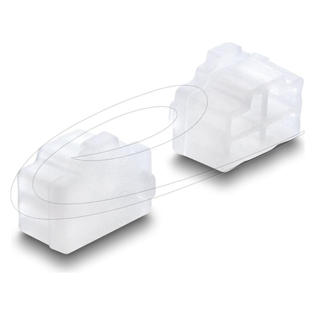 Delock Staubschutz für RJ45 Buchse 10 Stück Silikon transparent (87493) (87493)