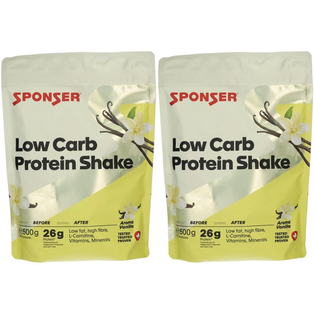 Sponser Protein Shake L-C Vanilla 2x 2x500 g Pulver