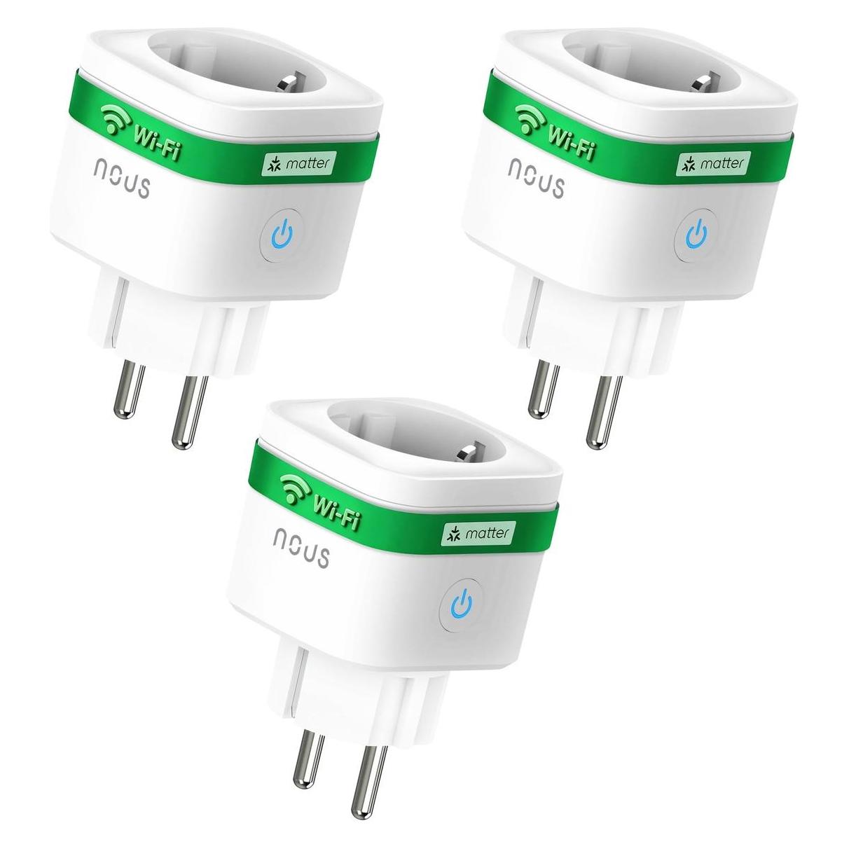 Nous A7M Smart Plug Matter 3pcs 3680W/16A/Monitoring/Matter (A7M (3PCS))