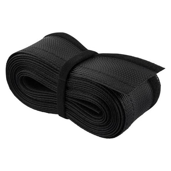 Deltaco LDR19 cable organizer Desk/Wall Cable sleeve Black 1 pc(s) (Kabelschlauch, 300 cm) (LDR19)