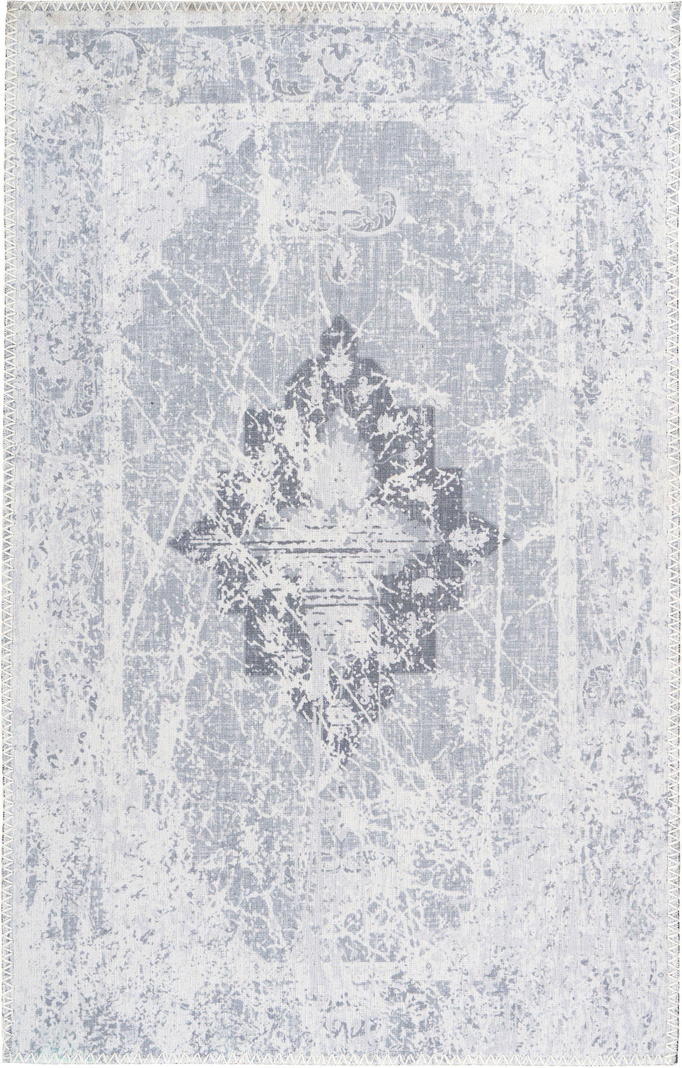 Teppich ARTE ESPINA "Prayer 100", grau, B:120cm H:5mm L:170cm, Polyester, Teppiche, Teppich grau B : 120cm 1 Stk., 5mm, L: 170cm