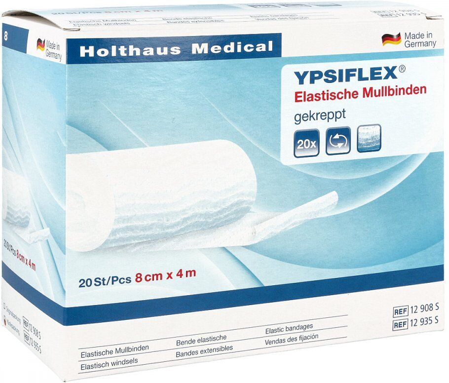 Ypsiflex Mullbinden 4mx8cm elastisch