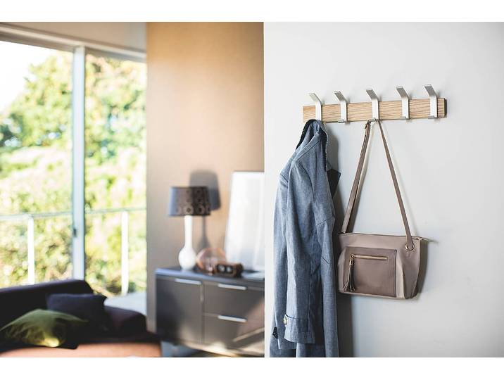 Patère 50 x 10 x 7cm Beige/Argenté