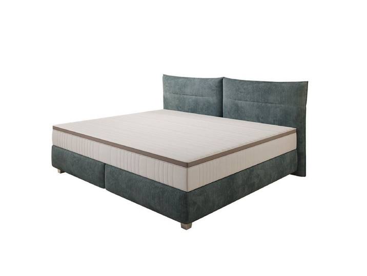 Luxusbetten24 Boxspringbett Familien Boxspringbett Aurelio, mit feiner Rippenoptik