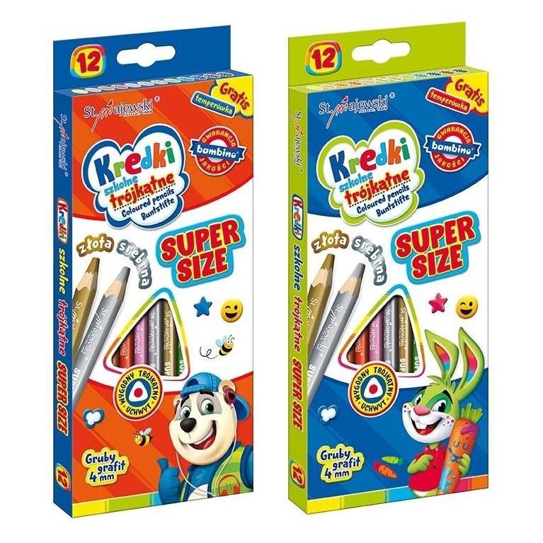 Majewski Super Size Dreiecksmalstifte 12 Farben BAMBINO (12x) (43095952)