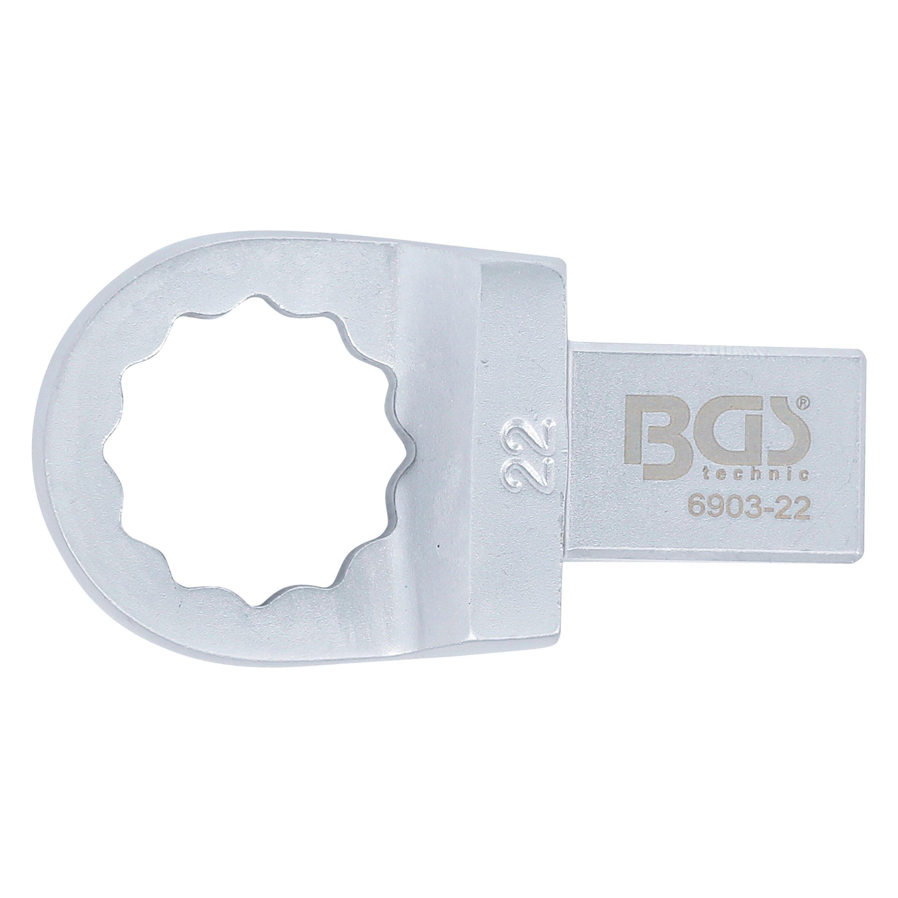BGS Einsteck-Ringschlüssel 22 mm Aufnahme 14 x 18 mm (6903-22)