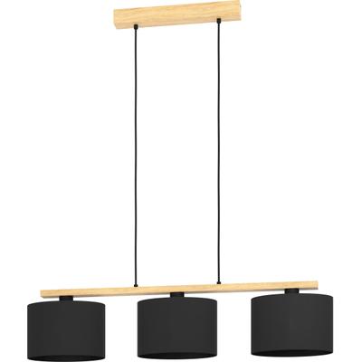 EGLO Hängeleuchte "CASTRALVO", braun, H: 110cm, 1 Stk., Leuchten, Hängeleuchte in braun aus Holz, Stahl - exkl. E27 - 40W, Hängeleuchte