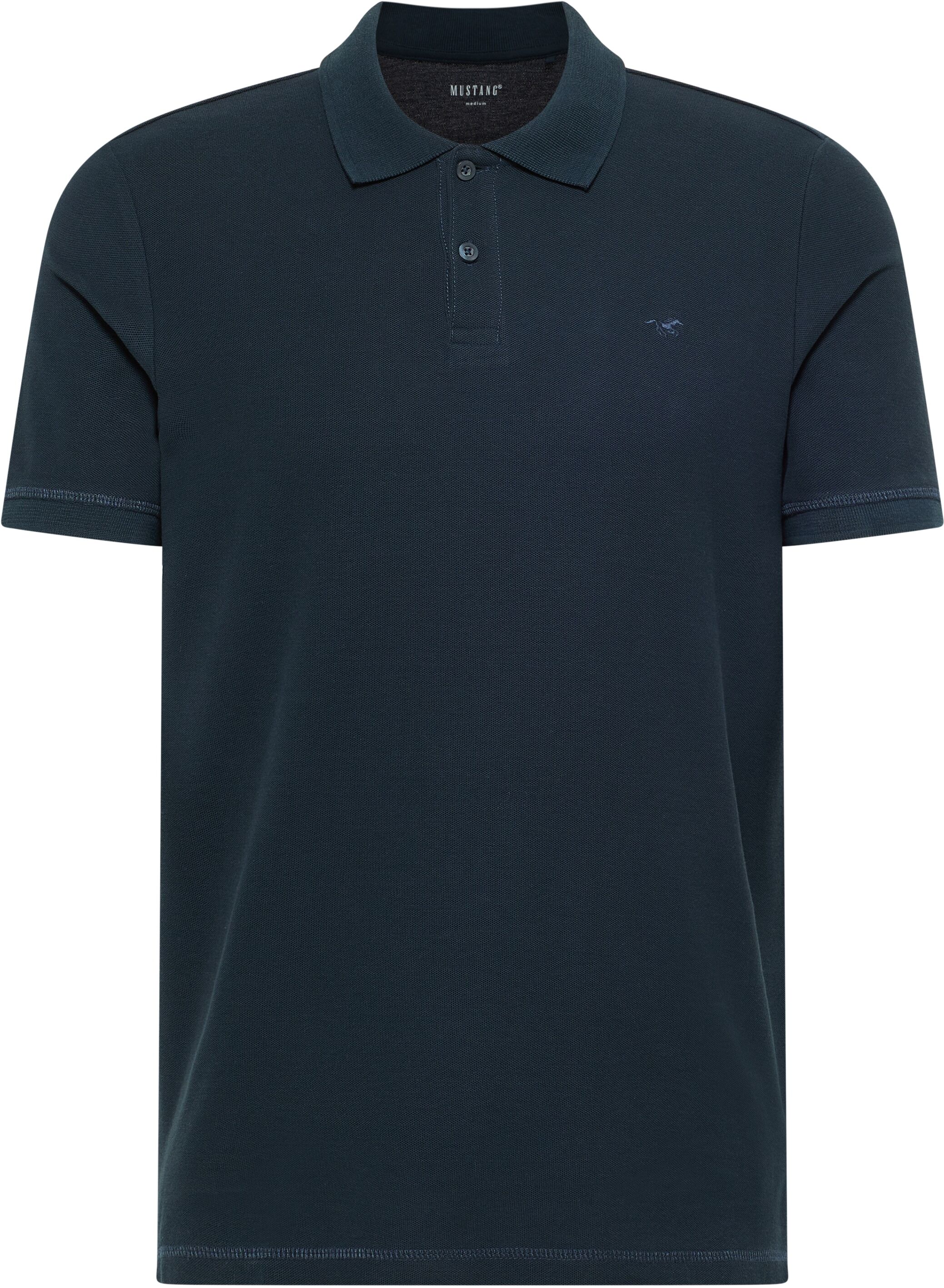 Kurzarmshirt MUSTANG "Herren Style Palco", Herren, Gr. 4XL, blau (navy), Strick, 100% Baumwolle, Rundhals, Shirts Kurzarmshirt navy 4XL