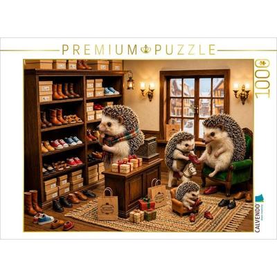 CALVENDO Puzzle Die kleine Igelschuhstube | 1000 Teile Lege-Größe 64x48cm Foto-Puzzle für glückliche Stunden