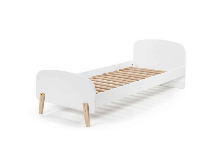 Lit Enfant  Kiddy  90x200cm Blanc & Naturel