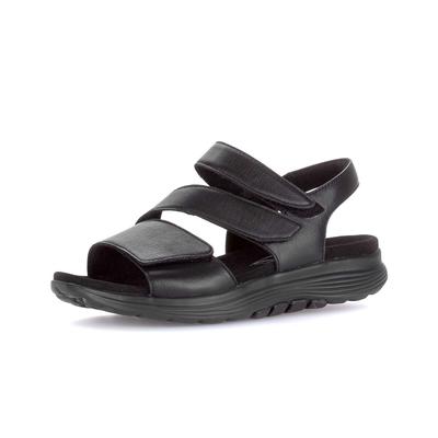 Riemchensandale GABOR "Riemchensandale", Damen, Gr. 37,5, schwarz, Schuhe Riemchensandale