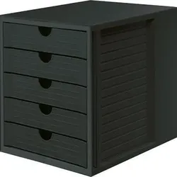 Han Schubladenbox KARMA 14508-13 5Schubfächer Recycling öko-sw