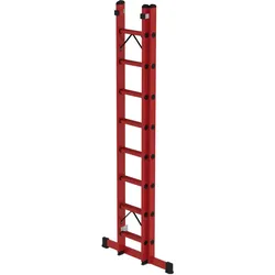 Munk, Leiter + Gerüst, Sprossen-Schiebeleiter 2-teilig GFK mit Standard-Traverse 2x8 Sprossen (Regalleiter, 418 cm)