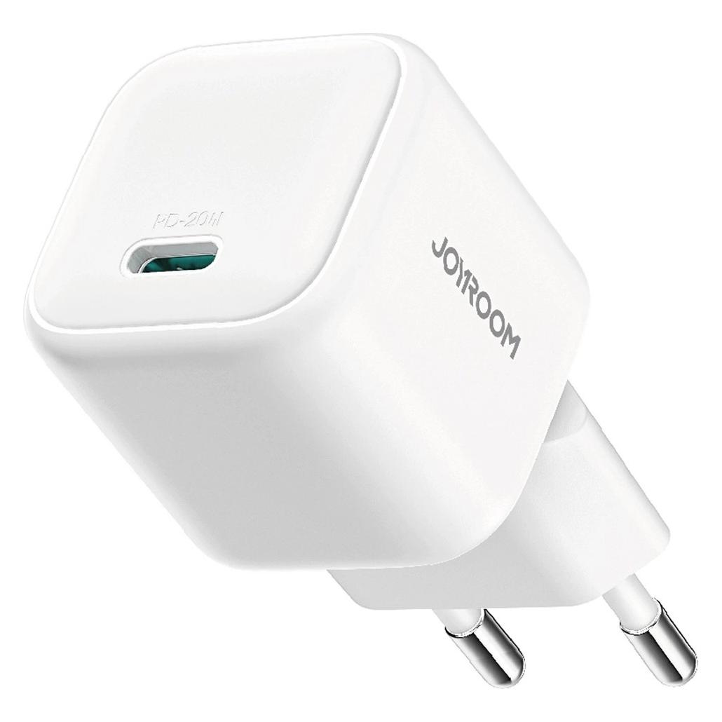Joyroom JR-TCG08 GaN PD20W mini Charger-White (EU) (20 W, 1 Port) (JR-TCG08)