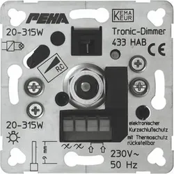 Dimmer Dreh/Druckkn 20-315W kapaz UP