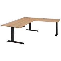 Linea Natura E-Eckschreibtisch Furnier SONOS - B/H/T ca. 185,00x64,00x177,00
