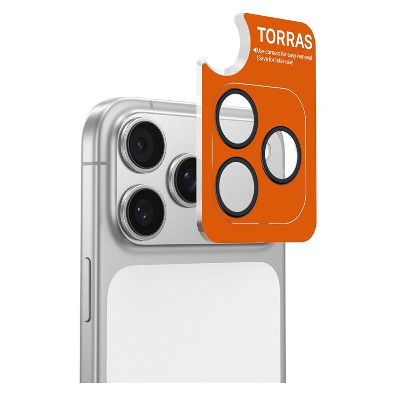 Torras - Lensguard Camera Protector - iPhone 17 Pro / iPhone 17 Pro Max - Orange (Apple iPhone 17 Pro, Apple iPhone 17 Pro Max) (68893204)