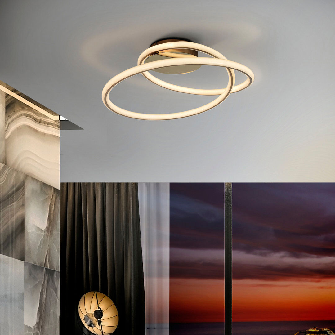 Ivy Bronx Doumet LED Flush Mount Gold 22cm H X 52cm W X 52cm D