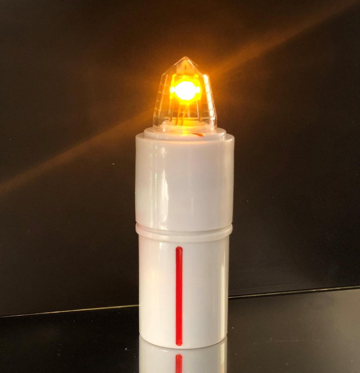 Graflicht LED Elektrische Kaars - Groot Formaat - Knipperend Geel