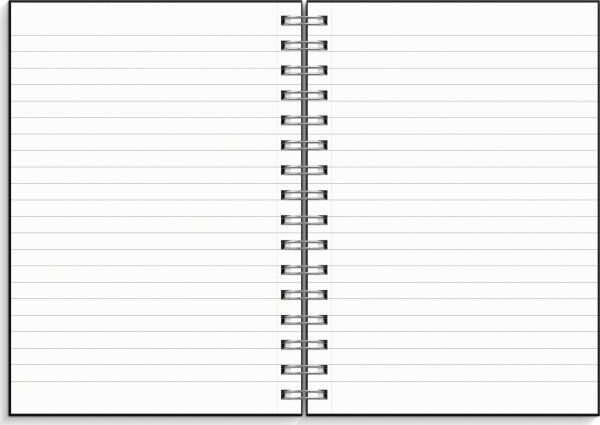 Burde Notesbog, A5, Linjeret, Black
