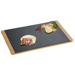 Kesper Buffetplatte Schiefer/Bambus 45x30x1,5cm
