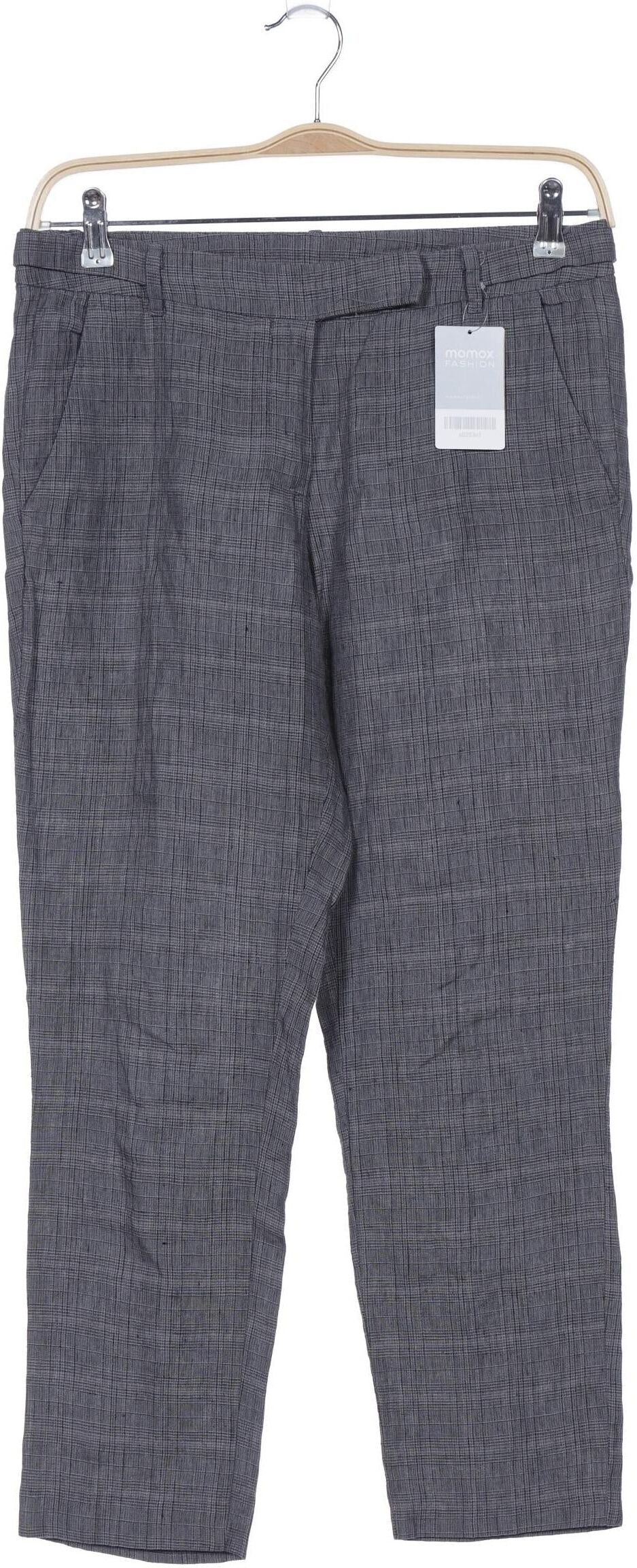 United Colors OF Benetton Damen Stoffhose, Grau, Gr. EU 38 (IT 44), Leinen - Second Hand