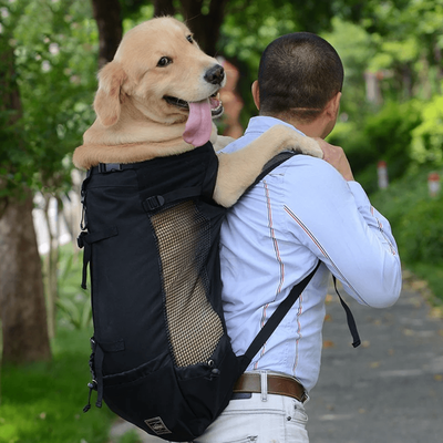 PetsAreLife Sack Trainer Dog Carrier Backpack Black L