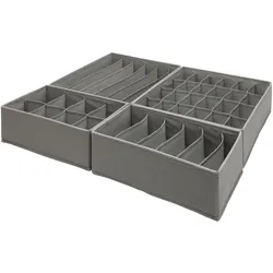 Aufbewahrungsboxen-Set Monk Dunkelgrau