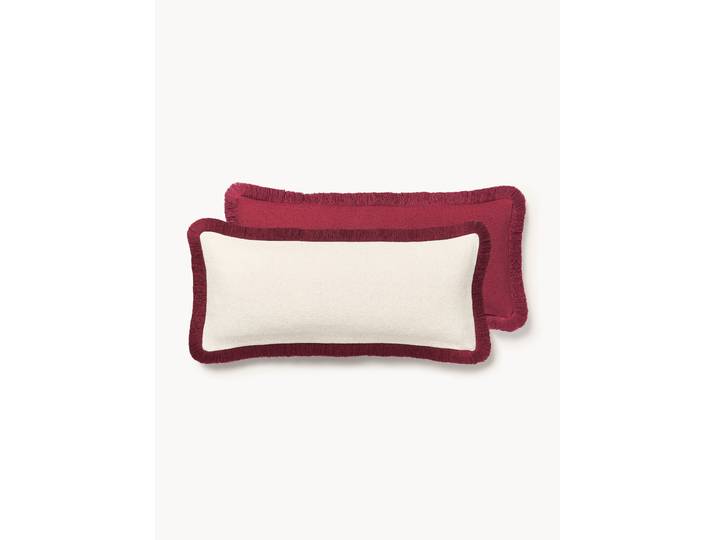 Housse de coussin réversible à franges Viona