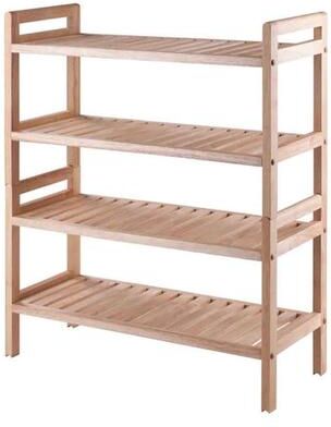 Winsome Wood Winsome Mercury Natural Solid Wood Stackable Shoe Rack Set - 2 Piece