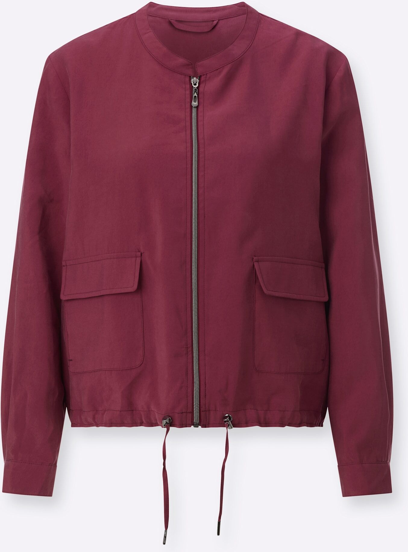 Jackenblazer CREATION L "Modal-Mix-Blouson", Damen, Gr. 38, rot (bordeaux), 90% Modal, 10% Polyester, Blazer Jackenblazer bordeaux 38