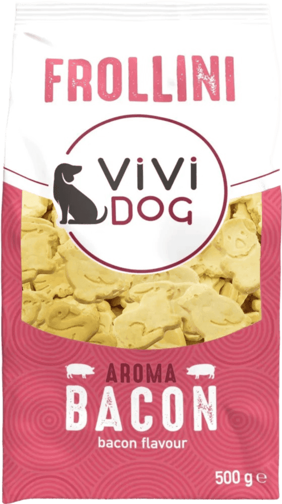 Kit Risparmio 2x500G ViVi Dog Biscotti Frollini BACON