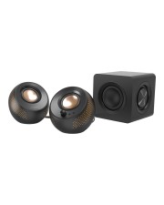 Creative Labs Pebble X Plus Lautsprechersystem für PC 2.1-Kanal kabellos Bluetooth 15 Watt Gesamt Schwarz (51MF0495AA000)
