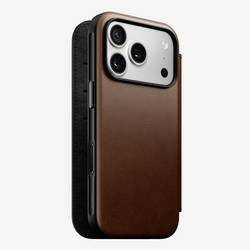 Nomad Magn. Leather Back MagSafe iPhone Leder Case iPhone 17 Pro Braun NM014384858