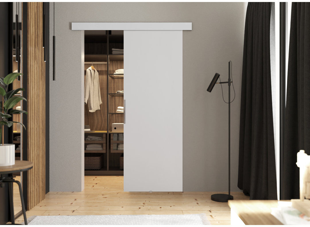 Brayden Studio Door Malibu 1 White 86cm x 205cm