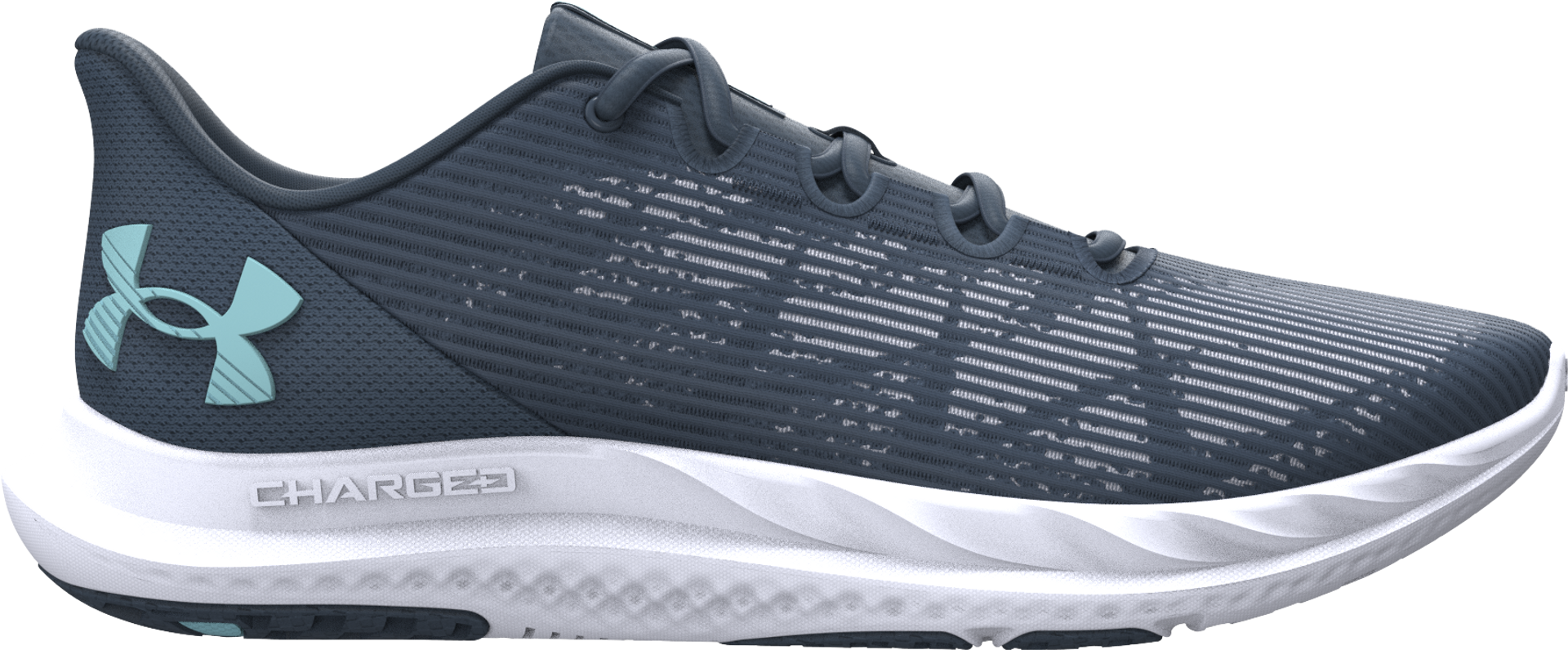 Laufschuh UNDER ARMOUR "UA W Charged Speed Swift", Damen, Gr. 37,5, grau (downpour gray, downpour gray, stream), Textil, Schuhe Laufschuh downpour gray, downpour gray, stream 37,5