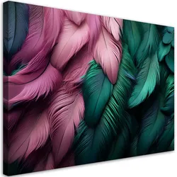 LEINWANDBILD Rosa Federn 60x40cm