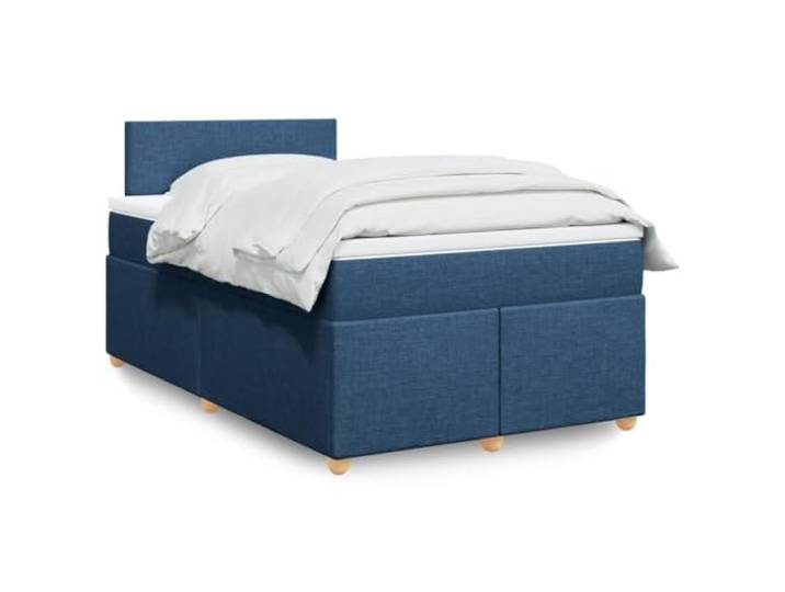 RJPLMFV Lattenrost mit Matratze, Blau, 120 x 200 cm, Stoff Individuelle Taschenfedern, abnehmbarer Bezug, waschbar, individuelle Unterstützung, reduziert Bewegungen