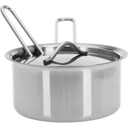Westmark Butterpfännchen mit Stövchen, Pfanne + Kochtopf, Silber