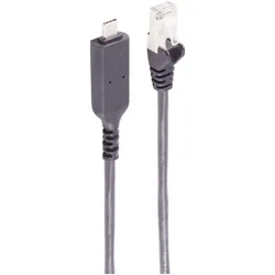 Shiverpeaks --USB-C LAN Adapterkabel 1G, USB Typ C Stecker auf RJ45, PVC, schwarz, 3m (BS13-51045) (USB), Netzwerk Adapter, Schwarz