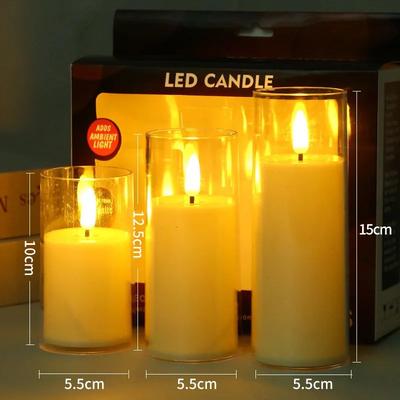 Inspired Living Realistic Flameless LED Candle With Moving Wick Battery Operated Home Decor set