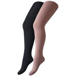 2er Pack camano Soft Originals Baumwolle Strumpfhosen Kinder 5997 - navy + fuchsia 110/116