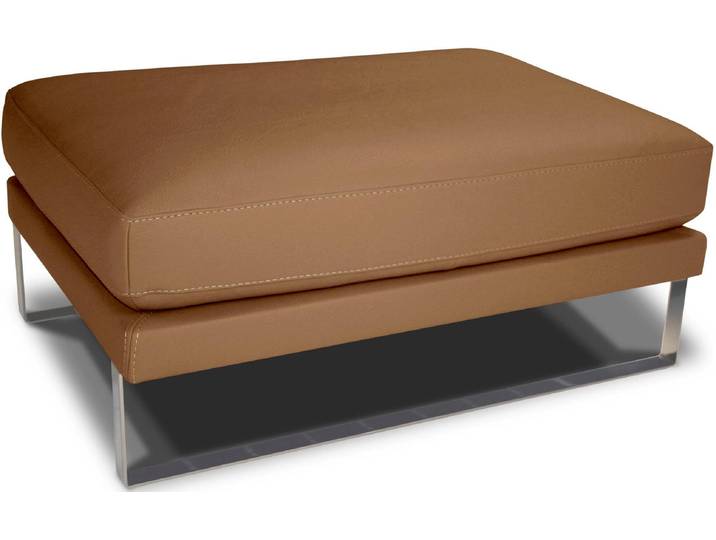 Hocker CALIA ITALIA Romeo bequem und hochwertig verarbeitet, B/T 96/70cm , beige (karma 600 cuoio), B:96cm H:41cm T:70cm, AnilinLEDER Karma gewachst (echtes Rindsleder), Hocker, Hocker